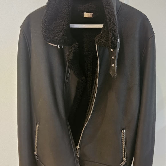 HiSo Code Shearling Aviator Jacket - Picture 2 of 2